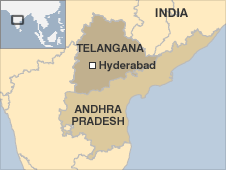 andhra pradesh + telangana map
