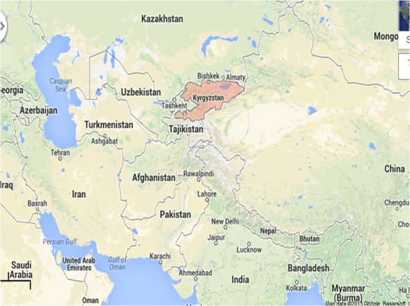 Map Krygyzstan